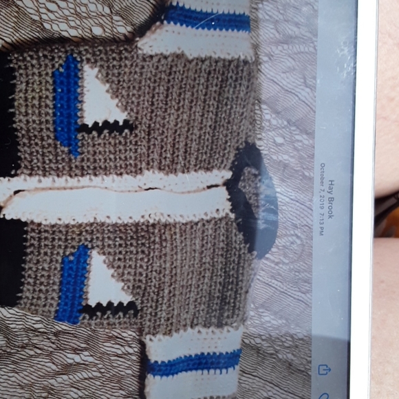 👶 Vintage Toddler Crocheted Knit Mint Dress - Picture 6 of 16